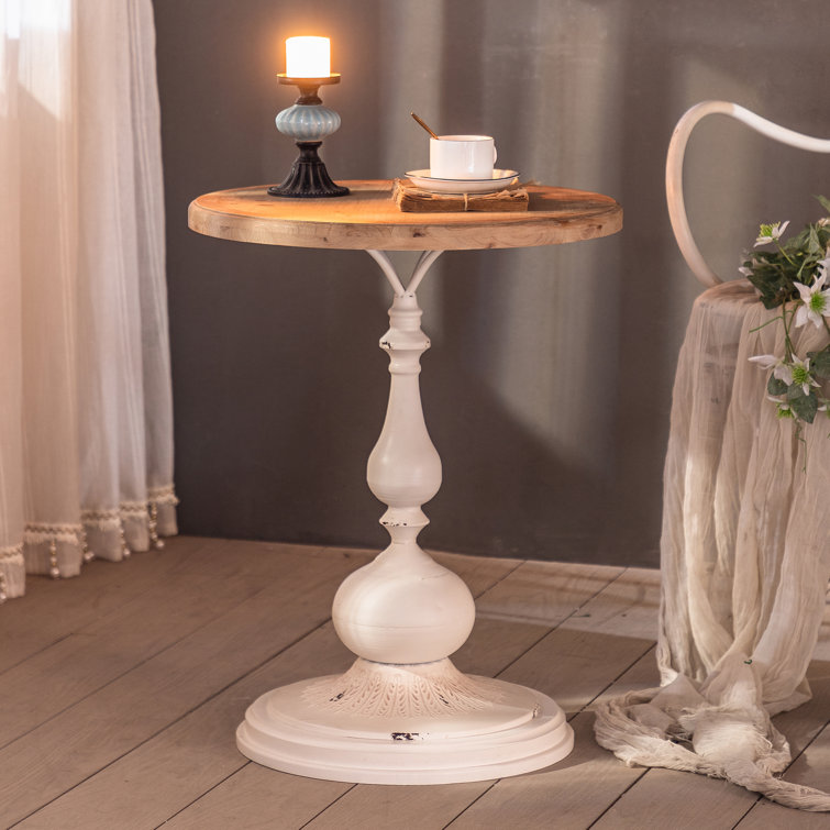 Farmhouse pedestal side online table